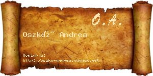 Oszkó Andrea névjegykártya
