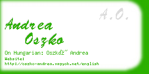 andrea oszko business card